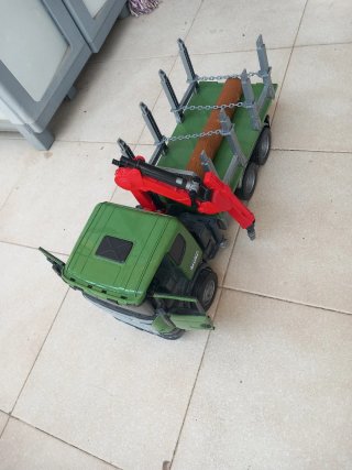 Camión Transportador Bruder con Grúa