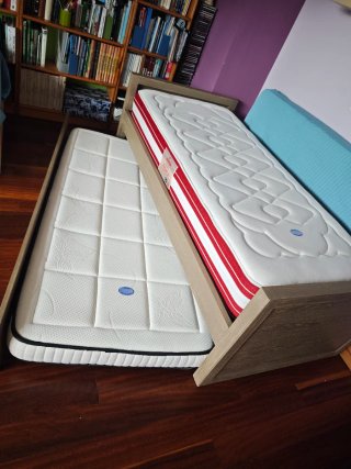 Cama nido con 2 colchones viscoelásticos