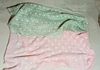 Fulares CHOU XIAO YA Rosa suave y Verde suave