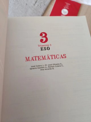 Matemáticas 3 ESO. Anaya. Muy nuevos. 3 trimestres