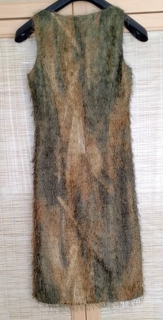Vestido Fiesta T.40 con Destellos Dorados