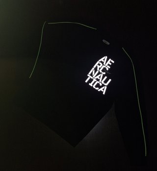 Felpa Aeronautica Militare, nera con stampa fluo