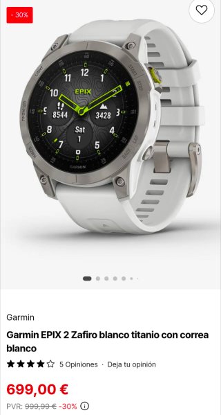 garmin epix gen 2 saphire titanium . Reloj