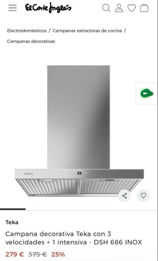 Campana Premium Teka DSH 686 INOX