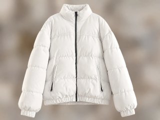 Abrigo plumífero blanco