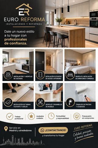 Instalaciones de cocinas, muebles del hogar