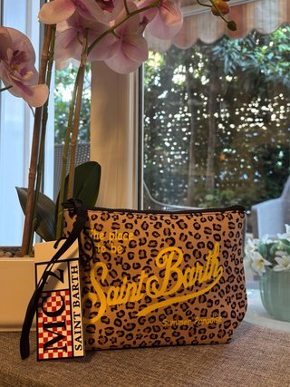 Pochette Saint Barth leopardata