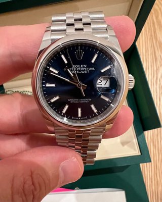 Reloj Rolex Datejust 36mm Azul Fullset