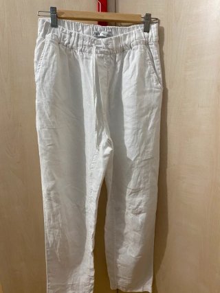 Pantalón de lino blanco Zara