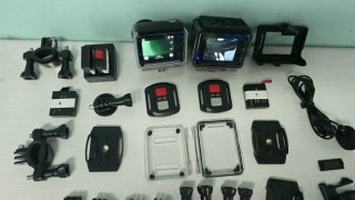 Kit de 2 Cámaras de Acción con muchos Accesorios