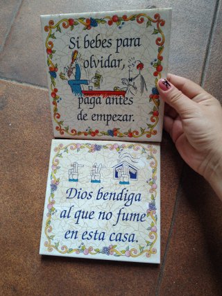 Pareja de Azulejos Cerámicos Decorativos