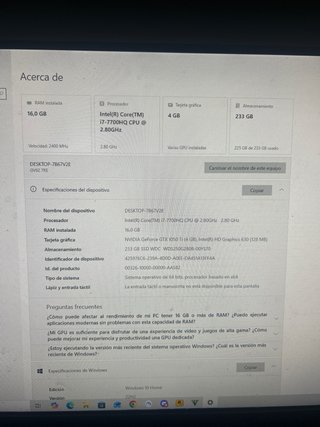 MSI GV62 7RE Laptop 16GB RAM 240GB SSD gtx1050ti