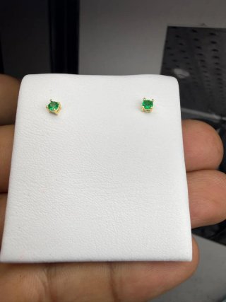 Pendientes de Oro con Esmeralda