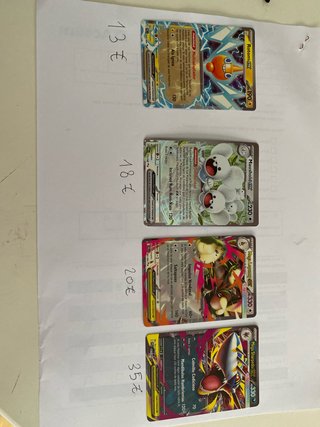 Lote de 4 Cartas Pokémon EX