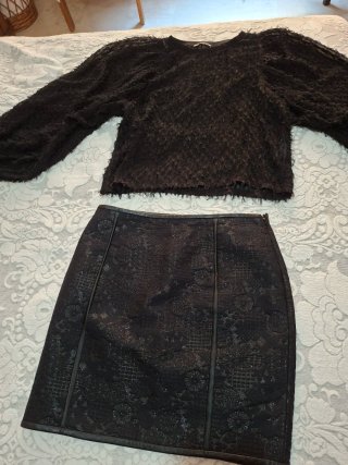 Blusa Zara manga globo, regalo falda