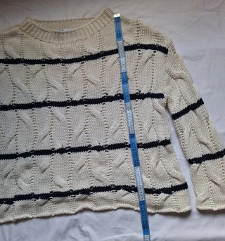Jersey Zara Beige y Negro Talla S