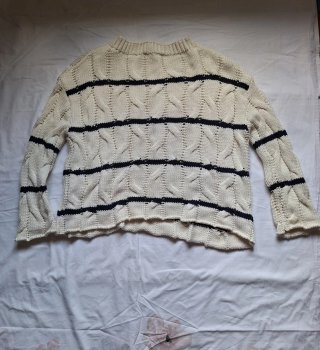 Jersey Zara Beige y Negro Talla S