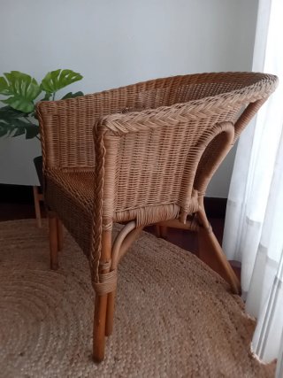 Pareja de sillas de mimbre