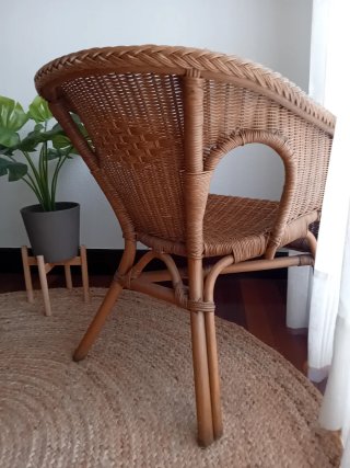 Pareja de sillas de mimbre