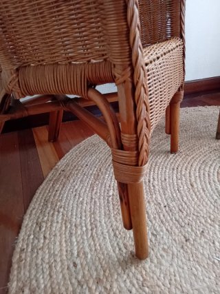 Pareja de sillas de mimbre