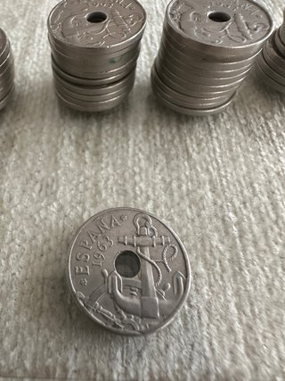 Lote de 50 monedas de 50 céntimos de 1963