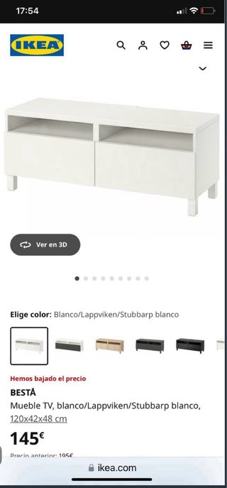 Mueble TV Ikea Besta Blanco
