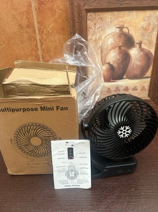 Ventilador Recargable con Pinza y USB