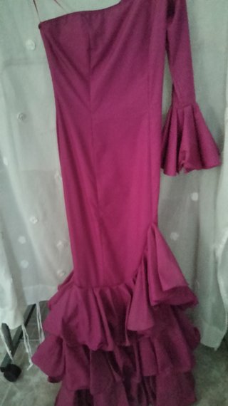 Traje Flamenca Talla S Rosa