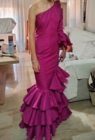 Traje Flamenca Talla S Rosa