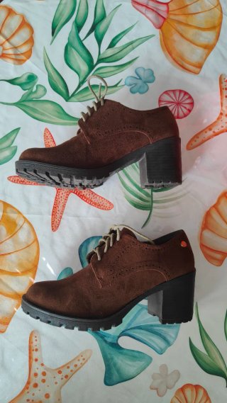 Zapatos Oxford Antelina Marrón Talla 39