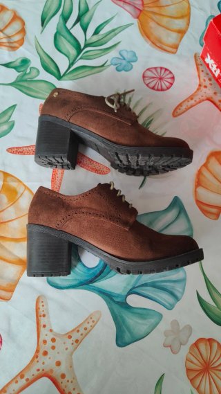 Zapatos Oxford Antelina Marrón Talla 39