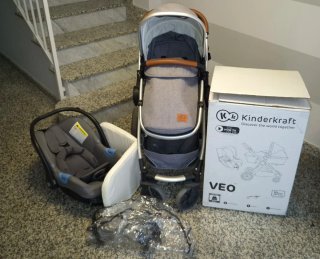 Cochecito Kinderkraft VEO + Silla Grupo 0