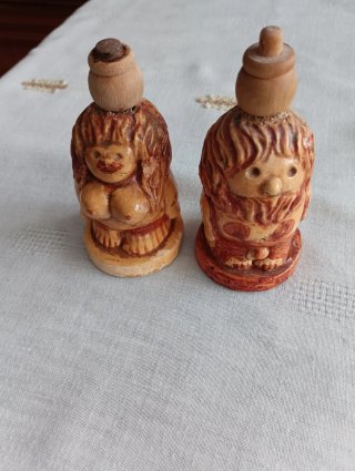 Pareja de Figuras Adán y Eva vintage.