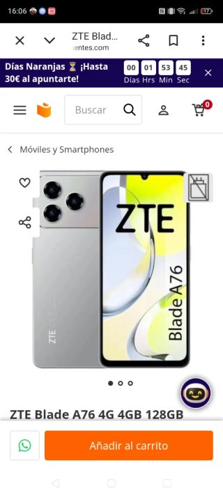 ZTE Blade A76 128GB Gris