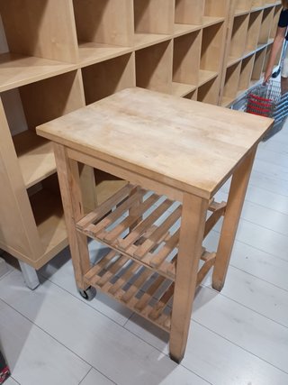 Carrito Auxiliar Madera Ruedas Ikea