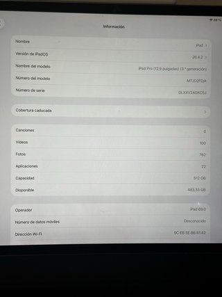 iPad pro 12.9 512 GB y SIM con teclado y pencil