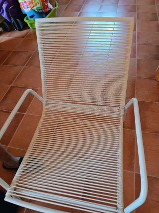 Juego de 4 Sillas de Jardín con cojines dos colore