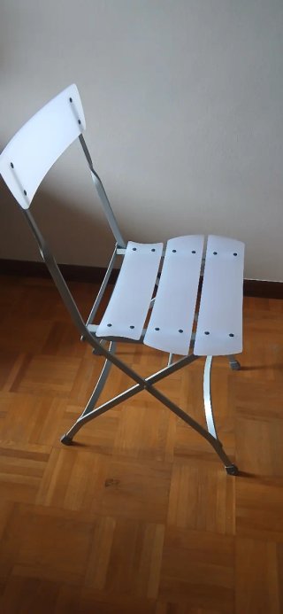 Set de 4 Sillas Plegables Blancas