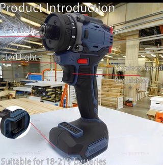 Taladro Inalámbrico Sin Escobillas 4000rpm