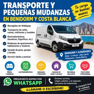 TRANSPORTE Y PEQUEÑAS MUDANZAS EN BENIDORM