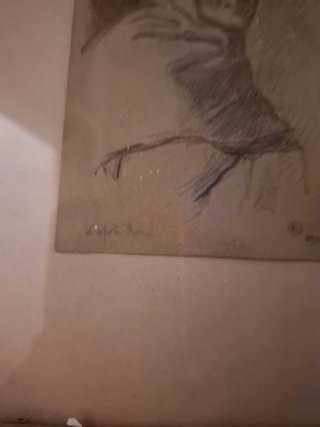 Cuadro Dibujo  1913 antiguo