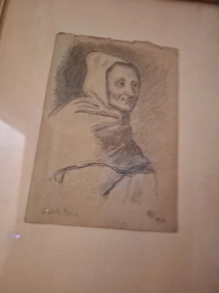 Cuadro Dibujo  1913 antiguo