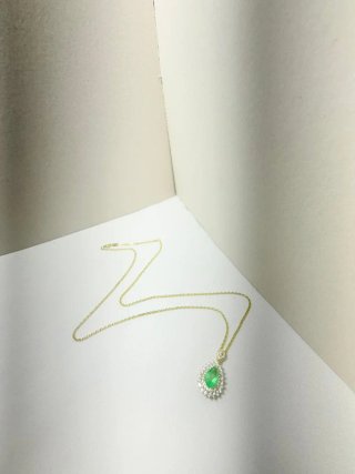 Colgante de Plata S925 con Esmeralda