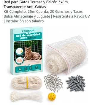 Red de Seguridad para Gatos 3x8m