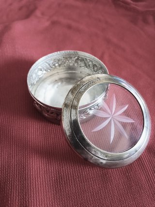 Portagioie/Portacipria con coperchio in vetro