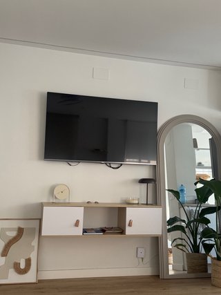 Mueble TV Blanco y Madera
