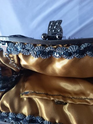 Exclusivo Bolso fiesta encaje negro y blanco