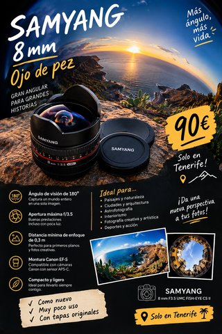 Objetivo Samyang 8mm Ojo de Pez Canon EF-S