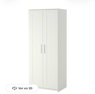 Armario blanco 2 puertas madera