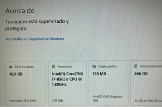 Portátil HP ProBook 450 G6 i7- 16GB RAM 512 SSD